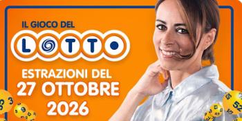 Estrazione del lotto in diretta del 27 OTTOBRE 2026