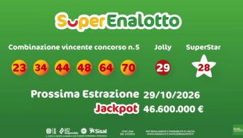 Superenalotto-Prossima estrazione 29/10/2026