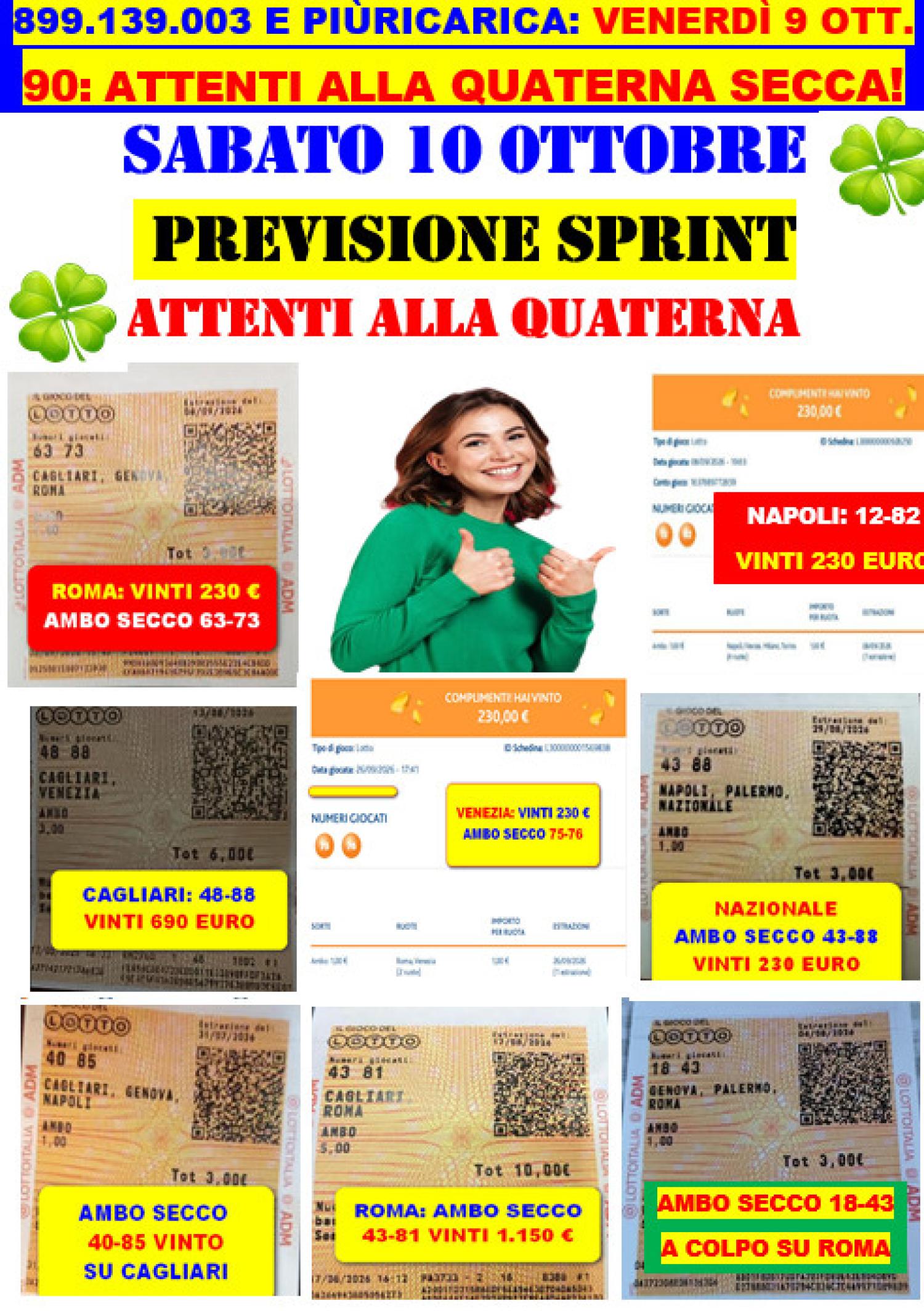 ATTENTI AL TERNO SECCO E ALLA QUATERNA SECCA