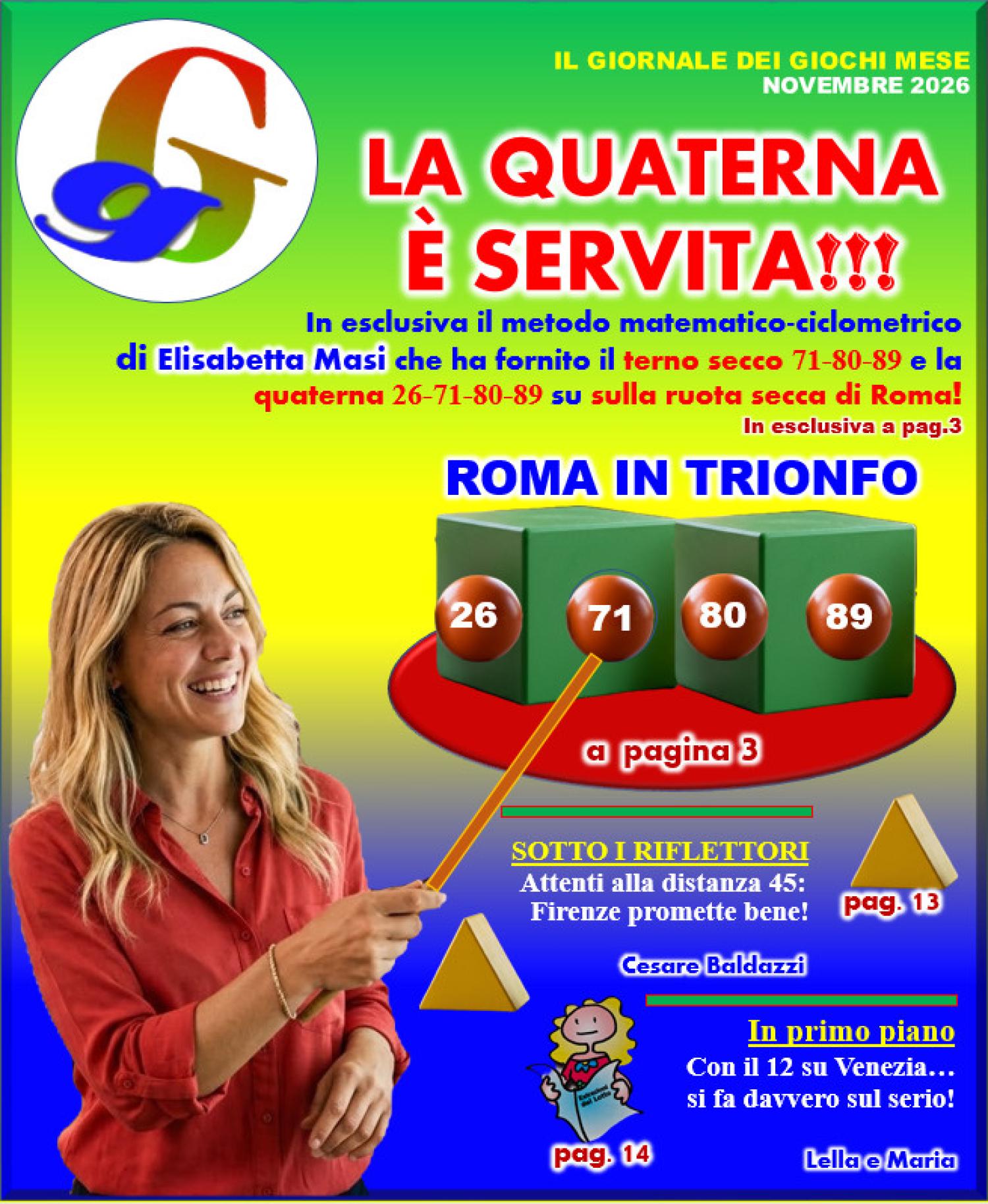 IL GIORNALE DEI GIOCHI MESE DI NOVEMBRE