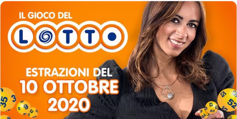 Estrazione del lotto in diretta del 10 OTTOBRE 2026