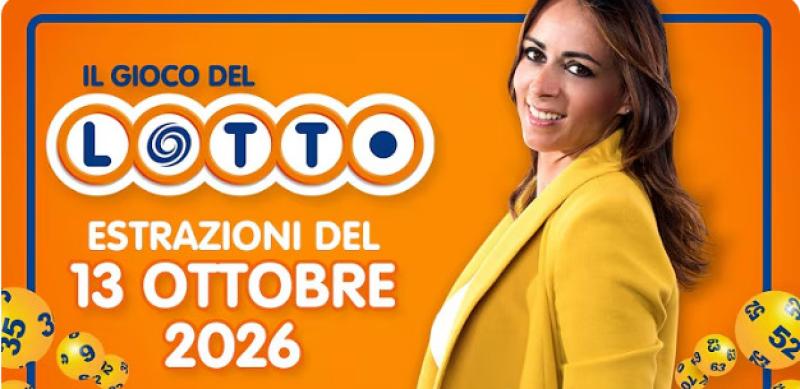 Estrazione del lotto in diretta del 13 OTTOBRE 2026