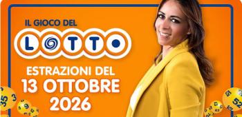 Estrazione del lotto in diretta del 13 OTTOBRE 2026