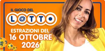 Estrazione del lotto in diretta del 16 OTTOBRE 2026