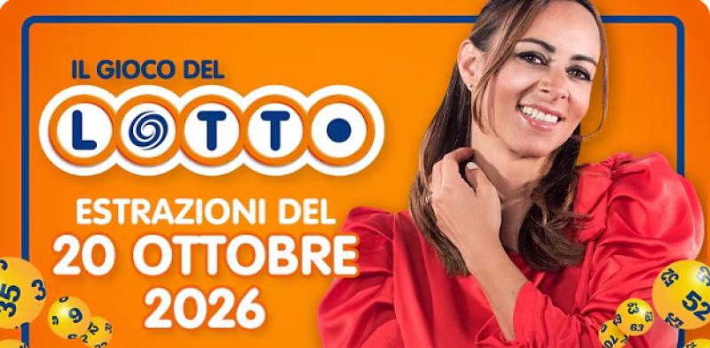 Estrazione del lotto in diretta del 20 OTTOBRE 2026