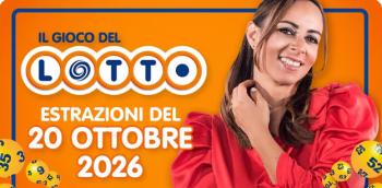 Estrazione del lotto in diretta del 20 OTTOBRE 2026