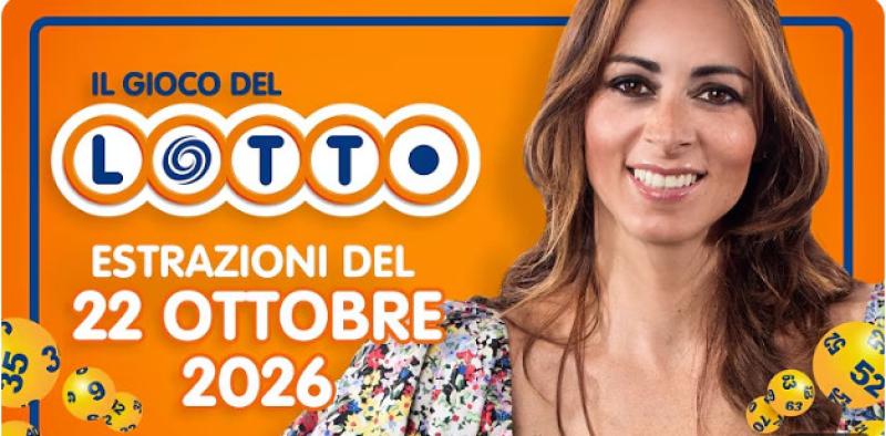 Estrazione del lotto in diretta del 22 OTTOBRE 2026
