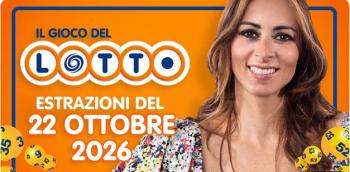 Estrazione del lotto in diretta del 22 OTTOBRE 2026