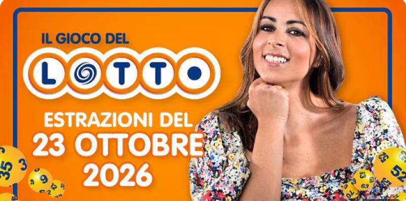 Estrazione del lotto in diretta del 23 OTTOBRE 2026