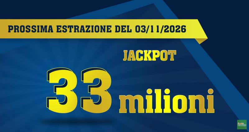 EUROJACKPOT - IL JACKPOT  E' DI 33 MILIONI DI EURO