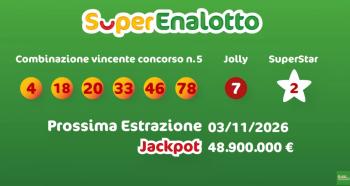 Superenalotto-Prossima estrazione 03/11/2026