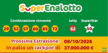 Superenalotto-Prossima estrazione 09/10/2026