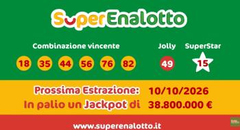 Superenalotto-Prossima estrazione 10/10/2026