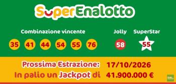 Superenalotto-Prossima estrazione 17/10/2026