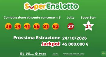 Superenalotto-Prossima estrazione 24/10/2026